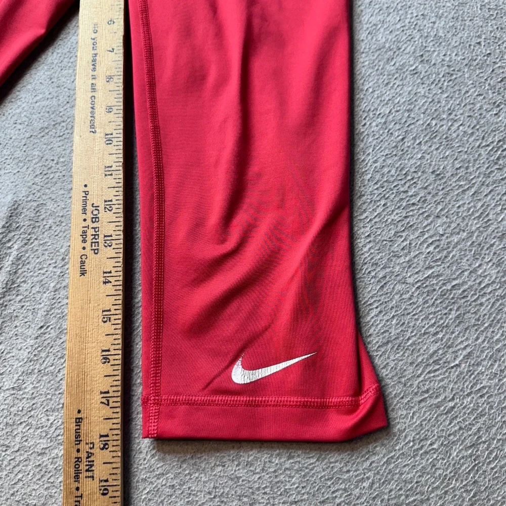 Nike Leggings Womens Small Red Nike Pro Dri-FIT Cropped Capris Athletic Training